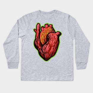 Anatomical Heart Kids Long Sleeve T-Shirt